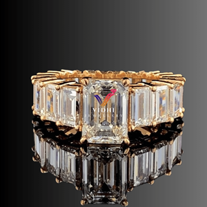 Vidhi Bijoux 2024 Luxe VVS Moissanite Bague en diamant Personnalisable Fine Bague Hip Hop pour les femmes pour les fêtes et les anniversaires - Product Image 5