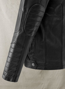 Chaqueta de cuero para hombre, estilo motorista Premium, ropa de calle de piel de vaca con capucha, moda informal OEM, proveedor mayorista a granel - Product Image 6