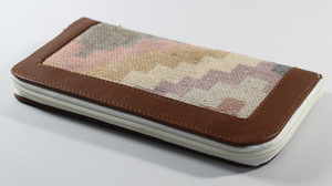 Pochette cousue à la main en coton tissé à la main Dhurry/Kelim imprimé plusieurs poches fermeture à glissière 11x21cm sac multicolore - Product Image 5