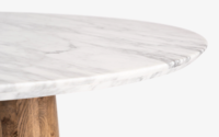 Mesa de Comedor de Madera Maciza de Lujo Premium con Cubierta de Mármol, Diseño Moderno Ecológico, Muebles para el Hogar Duraderos de Alta Calidad para 4 Personas