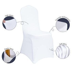 Wholesale Wedkey <strong>High</strong> Quality Stretch Spandex <strong>Back</strong> <strong>Chair</strong> <strong>Covers</strong> <strong>for</strong> Wedding Party <strong>Dining</strong> Black Banquet Anti-Pilling Non-Toxic - Product Image 5