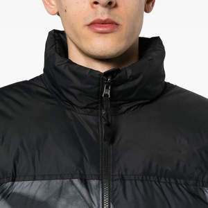 High Quality Long Sleeve Unisex Puffer Jacket Solid Color Stand Collar <b>Waterproof</b> Plain Dyed Zipper Front Best Selling Winter - Product Image 6