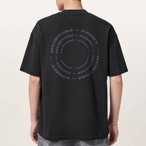 T-shirt décontracté ample à manches courtes pour homme, grande taille, respirant, teint en pièce, 100 % coton, jersey écologique - Product Image 2