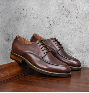 Chaussures habillées en cuir artisanal de qualité supérieure pour hommes, en cuir de vachette, style Oxford classique, pour usage professionnel et travail. - Product Image 2