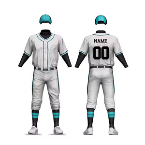 Camisetas y camisetas de uniforme de béisbol personalizadas OEM al por mayor para hombre, camiseta de béisbol de estilo Hip Hop lisa en blanco por sublimación - Product Image 4