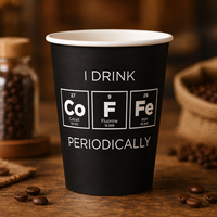 Gobelets en papier jetables à paroi simple, personnalisés avec logo imprimé, couleur et taille au choix, qualité alimentaire, pour les cafés