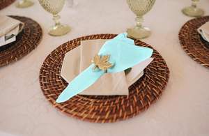 Rond de serviette décoratif écologique pour les mariages dîners festifs superbes motifs pour la décoration intérieure Arrangements de table de vacances - Product Image 6