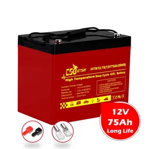 Csbattery China 12V 75ah Lange Levensduur Gel Batterij-Ups, Computer Power Ava