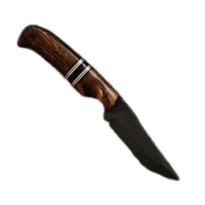 Couteau Skinner en acier au carbone Jexmoo personnalisé fait à la main avec manche en bois de résine et gaine en cuir cadeau parfait pour le camping et la chasse - Product Image 1