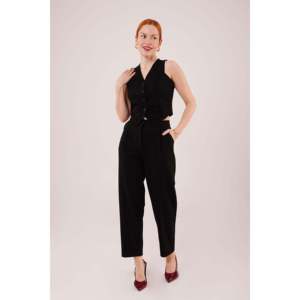 Pantalon décontracté Lustrin pour femme avec détail poche à fermeture – Mélange polyester polyviscose pour commandes en gros - Product Image 4