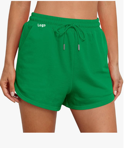 2024 short de survêtement en coton pour femmes à la mode avec poches mi-taille cordon été entraînement course décontracté salon Shorts - Product Image 4