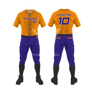 เครื่องแบบเบสบอลสำหรับผู้ชายและกางเกงเครื่องแบบกีฬาประสิทธิภาพสูงเสื้อเจอร์ซีย์และกางเกงโลโก้ตามสั่ง - Product Image 1