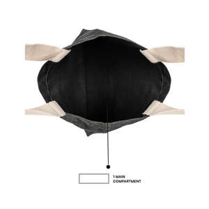 Bolso Tote Panda Negro para Mujer, Cierre Abierto, Lona de Algodón, Material PU, para Todas las Temporadas, Uso Diario, Compras, Almacenamiento, Totalmente Personalizable - Product Image 4
