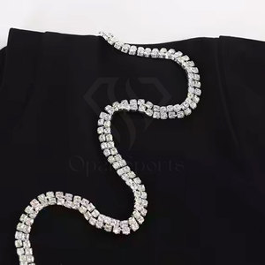 T-shirts pour hommes 100% coton Design respirant de haute qualité avec strass quantité minimale de commande bas - Product Image 5