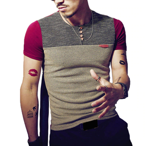 High Quality Embroidered <b>Logo</b> Design Custom Men's Exercise Printed Wak T-Shirts Short Sleeves O-Neck Canvas Breathable Back Neck - Product Image 2