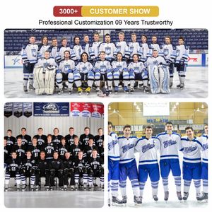 La meilleure qualité Nouveau design Impressionnant Sublimation Impression Taille personnalisée Nom de l'équipe et logo Uniforme de hockey sur glace - Product Image 5