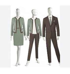 Vêtements de travail professionnels et élégants en polyester/coton, imprimés numériquement, unisexes, pour le personnel d'hôtellerie, le personnel de ménage, le personnel de réception, la restauration - Product Image 1