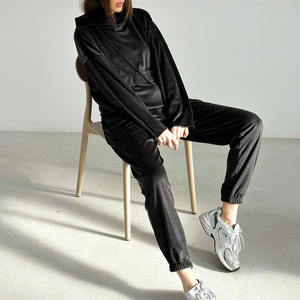 Velvet <b>Tracksuit</b> for Women 2023 Custom logo <b>Velour</b> Sweatsuit Sweat Track Suit Jogging Suit <b>Velour</b> <b>Lady</b> <b>Tracksuit</b> Two Piece Set - Product Image 6
