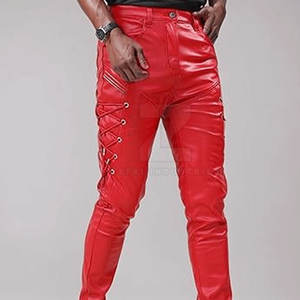 Vente chaude Pantalons en cuir mi-longueur décontractés pour hommes Léger Lavage foncé Logo personnalisé Service OEM Haute qualité Vente en gros Fabriqué au Pakistan - Product Image 5