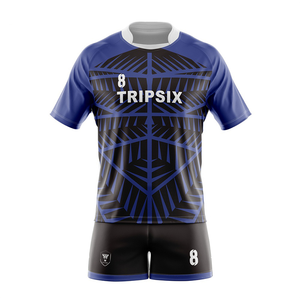 Ensemble de vêtements de sport en polyester respirant à séchage rapide, personnalisé, imprimé, grande taille, uniforme de rugby, plusieurs couleurs, vente en gros - Product Image 3