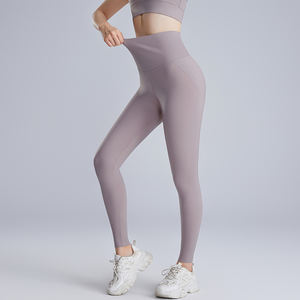 Leggings de yoga pour femmes, vente chaude, haute qualité, taille mi-haute, effet push-up, séchage rapide, respirant, sans couture, antibactérien, tricoté, sport - Product Image 5