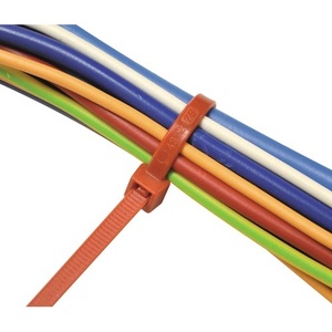 SAPISELCO Serre-câbles 280 mm, largeur 4,5 mm, polyamide 6.6, rouge, 100 pièces/sac, accessoire de gestion des câbles - Product Image 3