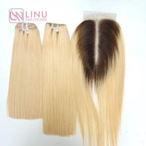 Paquetes de cabello humano crudo recto de hueso vietnamita con cierre 100% cabello humano a precio mayorista - Product Image 1