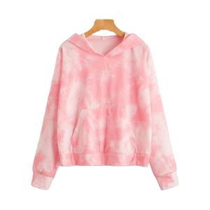 Nueva Sudadera con Capucha para Mujer, Precio Económico, Logotipo Personalizado, Estampado Tie Dye, Hombros Caídos, Cordón Ajustable, Forro Térmico - Product Image 1