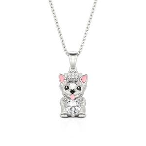 Collier personnalisé Jeulia Petland pour Yorkshire Terrier avec pierre de naissance en forme de cœur - Product Image 6
