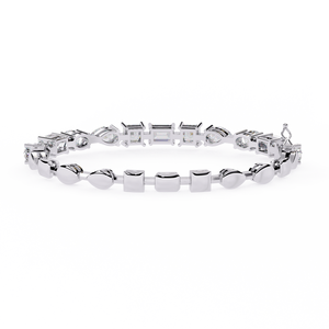 9K 10K 14K 18K Gold Lab Grown Princess Cut Diamond Wedding Bracelet with 23 Stones-IGI Certified Elegant & Dazzling Luxury - Product Image 6