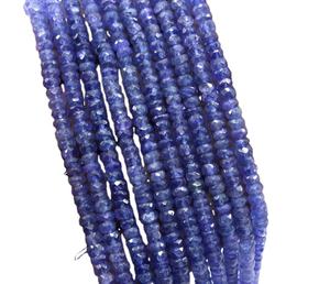 Impresionante collar de piedra Natural de tanzanita azul, cuentas facetadas de Rondelle, fabricación de piedra de nacimiento, 1 hilo - Product Image 1