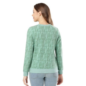 Sudaderas con capucha y sudadera para mujer de fabricación de Bangladesh, sudadera ajustada de cuello redondo con estampado elegante de calidad superior para mujer - Product Image 2