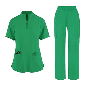 Accessoires pour infirmières médicales pour l'uniforme de médecin hospitalier Uniformes d'infirmières à 4 poches, à col zippé et à manches courtes. - Product Image 2