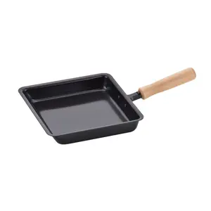 CS-014 Chảo Cuộn Trứng Bằng Thép Cacbon Sắt Chitose 18*18Cm Chảo Tamagoyaki Sản Xuất Tại Nhật Bản