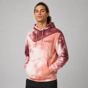 Sweat à capuche tie-dye pour homme de qualité supérieure, logo personnalisé, en molleton de coton doux, chaud et respirant, style décontracté streetwear - Product Image 3