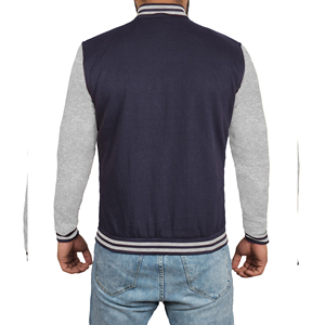 แจ็กเก็ตเบสบอลผ้าฟลีซผ้าฝ้ายปักลายสำหรับผู้ชายเสื้อแจ็กเก็ตคอลเล็คเก็ตบอลเบสบอลสั่งได้ตามต้องการ - Product Image 3