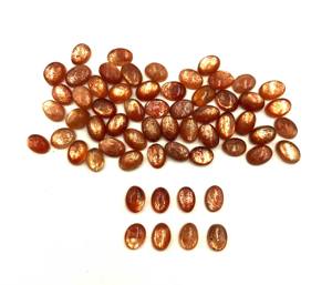 Haute qualité IGI certifié lâche 3-8 MM Orange Sunstone ovale Cabochon certifié pierre précieuse naturelle pour la fabrication de bijoux - Product Image 2