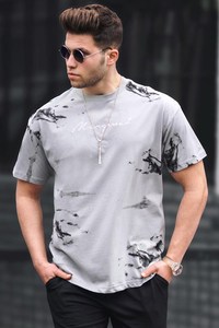 เสื้อยืดผ้าสแปนเด็กซ์คอกลมสำหรับผู้ชายเสื้อยืดไม่มีลายไม้ไผ่ผลิตจากโรงงานตุรกี - Product Image 2