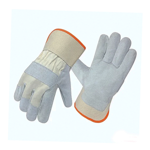 Gants de gréement en cuir de vache fendu canadien de qualité Gants de jardinage et de travail à usage quotidien - Product Image 1
