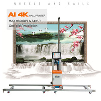 Nuevo diseño AI 4K Impresora de inyección de tinta para mural de pared Impresora de pared 3D Impresora UV para la venta Máquina de impresión de murales de pared