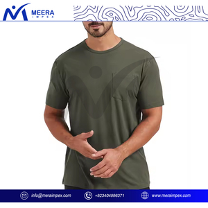 เสื้อยืดออกกำลังกายสำหรับผู้ชายผ้าคอตตอนแห้งเร็วแห้ง100% ชื้นน้ำหนักเบาใส่สบายออกแบบโลโก้ได้ตามต้องการ - Product Image 2