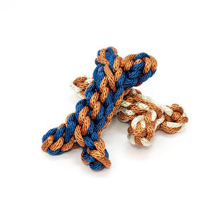 Noël couleur personnalisée les jouets pour chiens de compagnie chiens et chats morsure corde Double noeud Anti-morsure jouet interactif corde en Nylon laisse jouets - Product Image 1