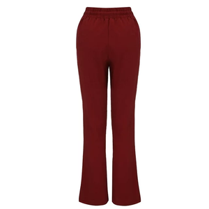 Pantalon femme grande taille 100% coton vente en gros pas cher Prix Design personnalisé couleur unie Style décontracté devant plat pour l'hiver BD - Product Image 2