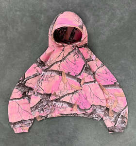 Chándal Unisex con estampado de árbol Real personalizado, conjunto de 2 uds de algodón liso, sudaderas con capucha y pantalones de chándal de peso pesado, chándal de calle - Product Image 1