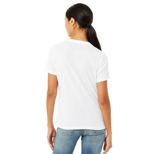 Camiseta lisa de algodón azul marino transpirable para mujer - Product Image 6