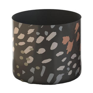 La jardinière ronde soudée métallique couleur noir rouillé Design vintage Pot de fleur et vase pour jardin et décoration intérieure personnalisés - Product Image 2