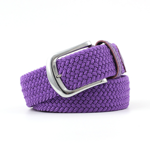 Men's Multiple Colors Adjustable Braided Stretch Leather <b>Elastic</b> Stretch <b>Belt</b> With Customizable Logo - Product Image 5