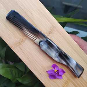 The Craft Exim Handcrafted Hand Engraved Hair Care Horn <b>Comb</b> for Daily Grooming and Smooth Hair Use - Product Image 3