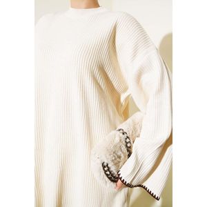 Mussel Stitch Detailed Knitwear Túnica Piedra - Product Image 4