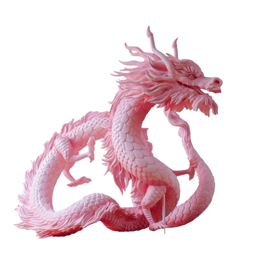 Asian style 3D dragon decoration model for events and homes/ garden high quality pink color customized sizie